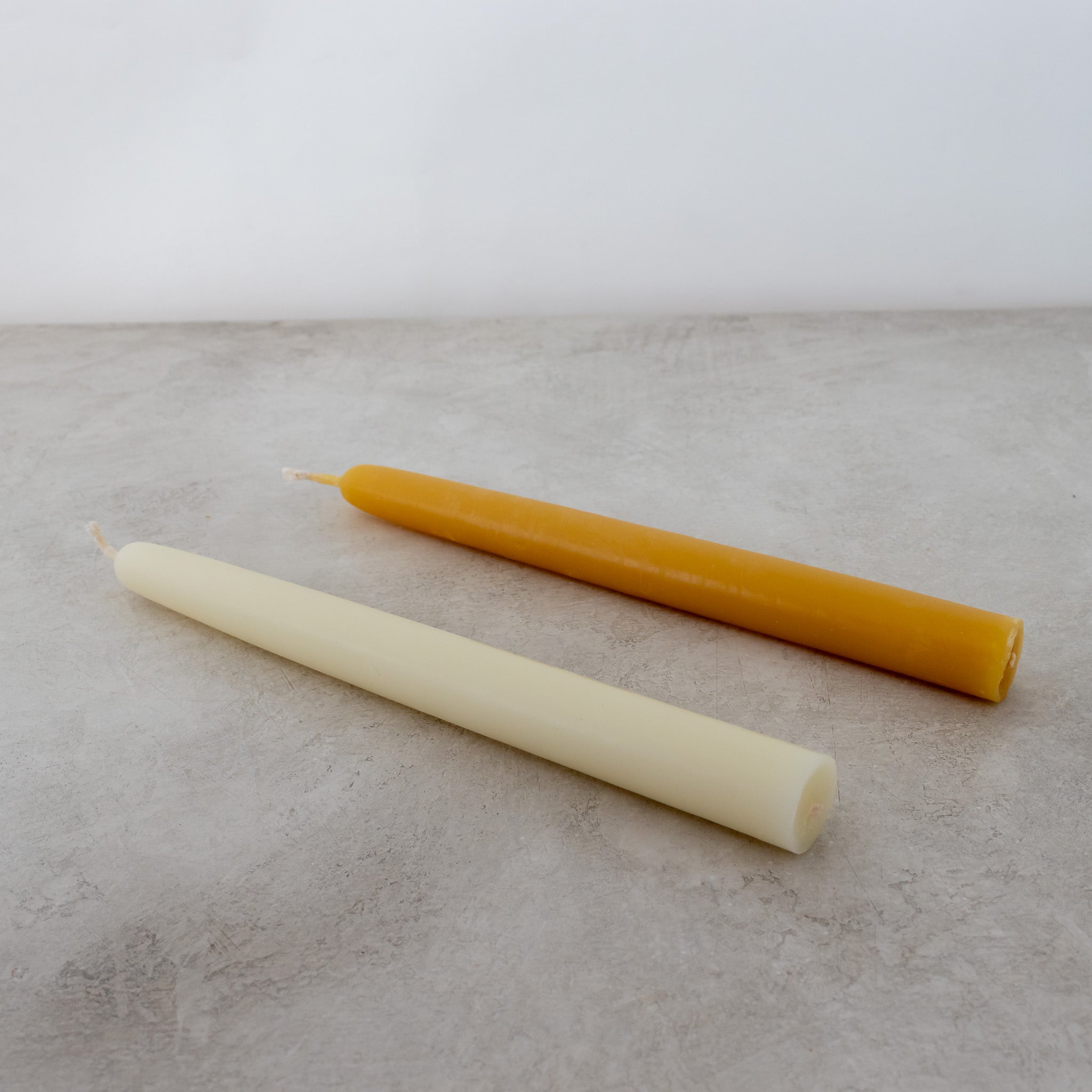 Bluecorn 100% Pure Beeswax 8" Taper Candle – Available in Raw or Ivory - Homekeep Studio