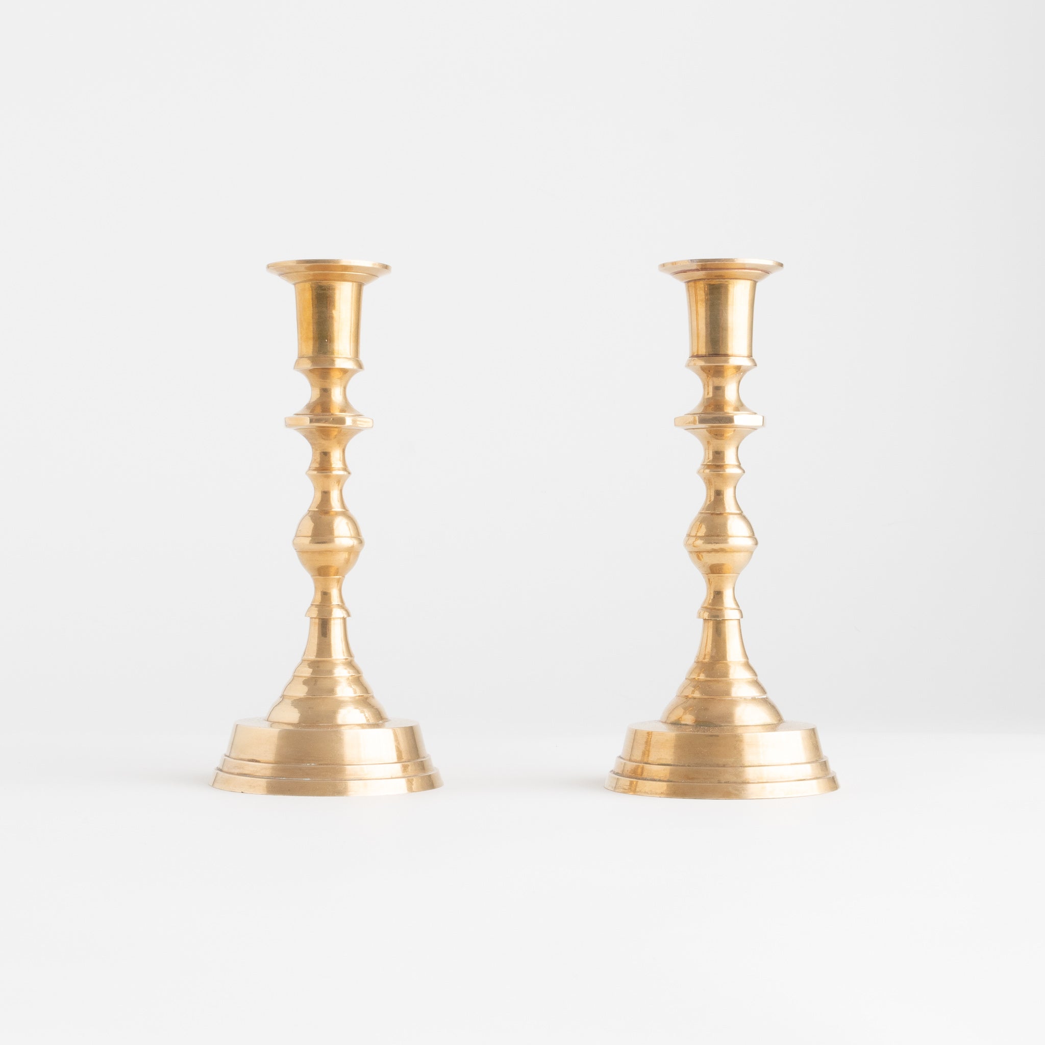 Brass Candlestick Pair - Homekeep Studio