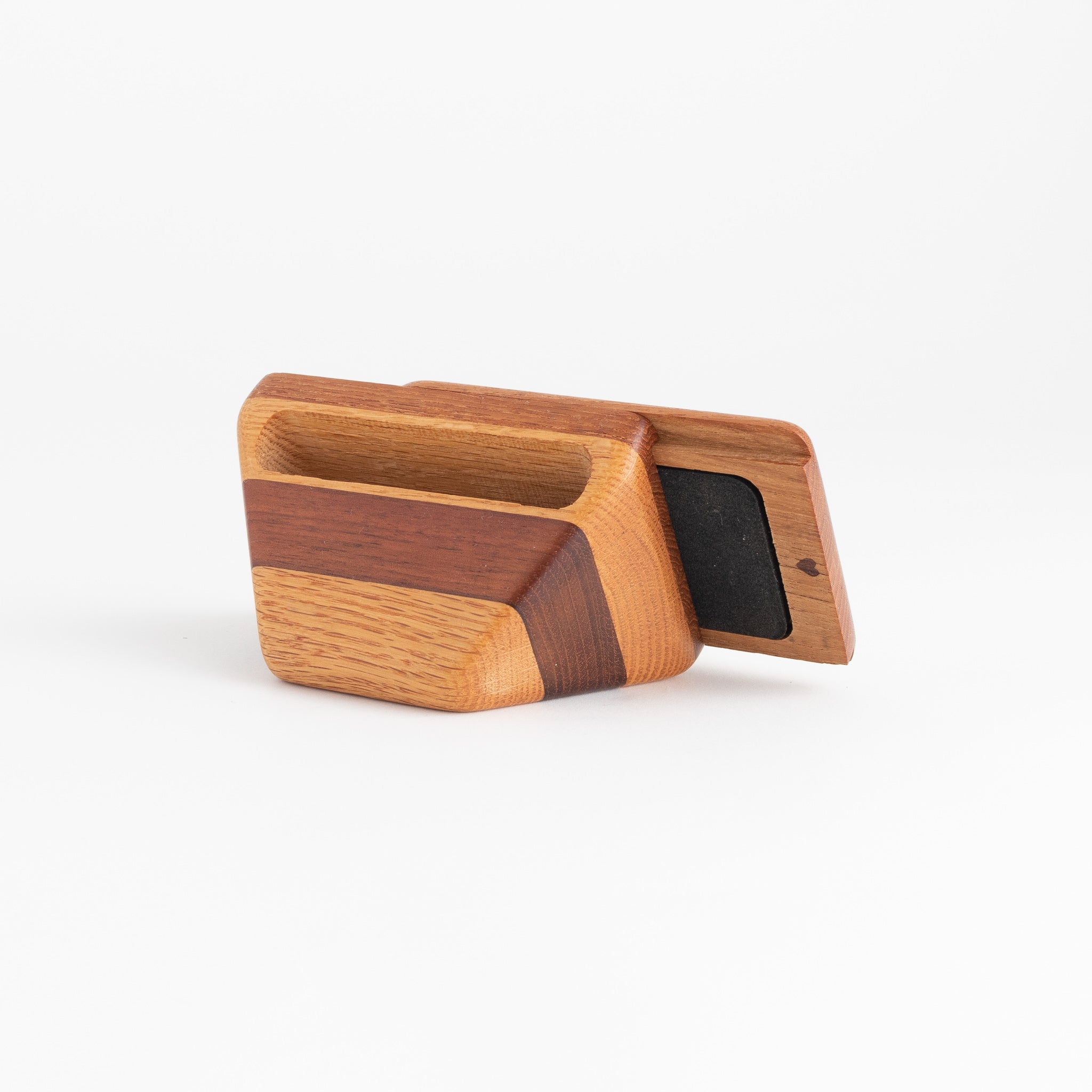 Chunky Layered Wood Desk Business Cardholder - Homekeep Studio