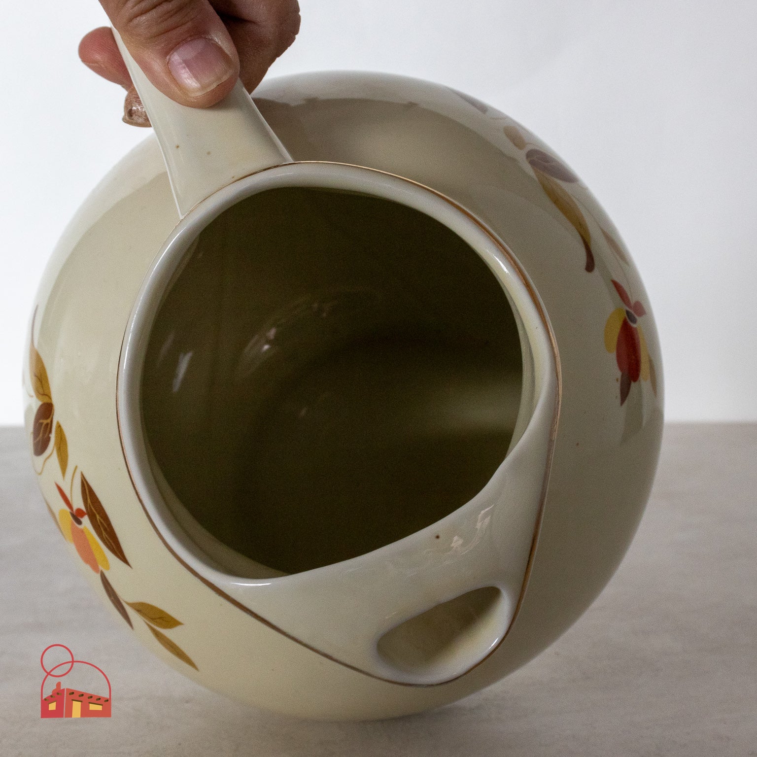 Hall China Autumn Leaf Pattern Ceramic Pitcher - Homekeep Studio