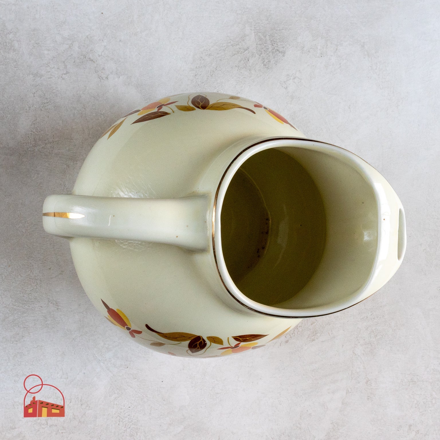 Hall China Autumn Leaf Pattern Ceramic Pitcher - Homekeep Studio