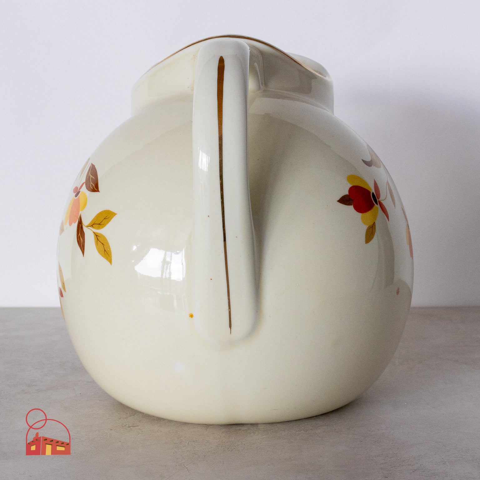 Hall China Autumn Leaf Pattern Ceramic Pitcher - Homekeep Studio