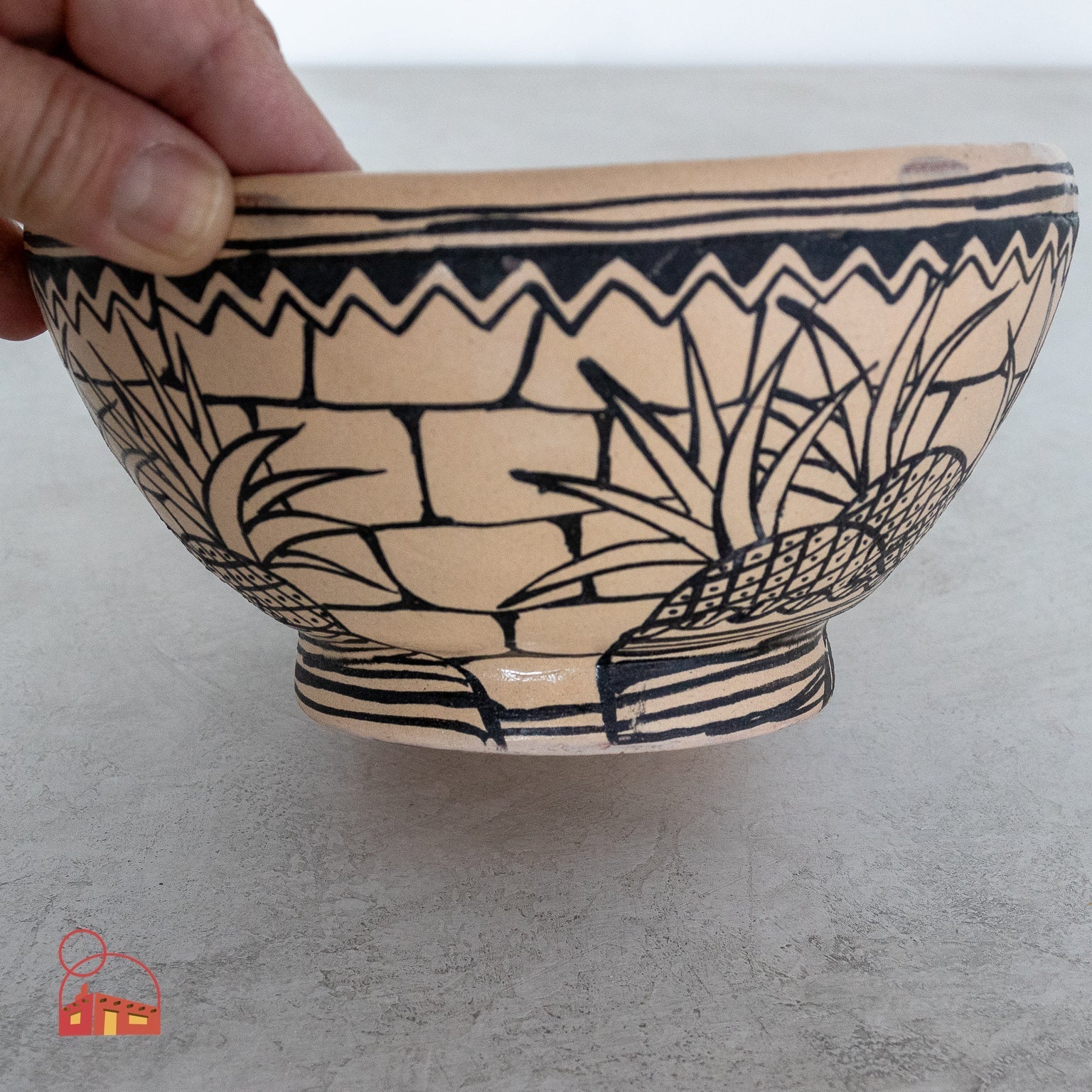 Handcrafted Mexican Ceramic Bowl by Angelica Morales Gamez – Bold, Traditional Artwork - Homekeep Studio