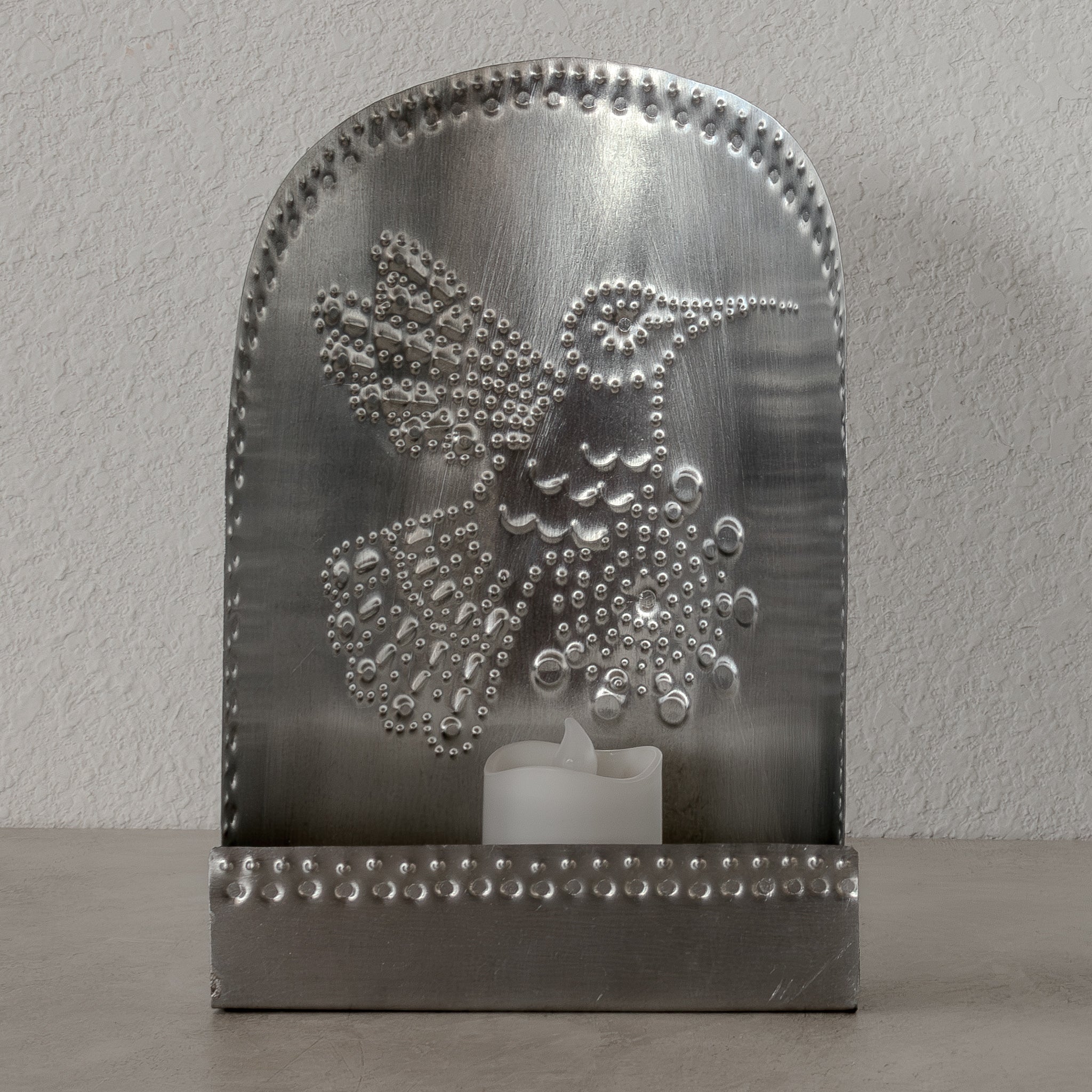 Hummingbird Punched Tin Candle Holder - Homekeep Studio