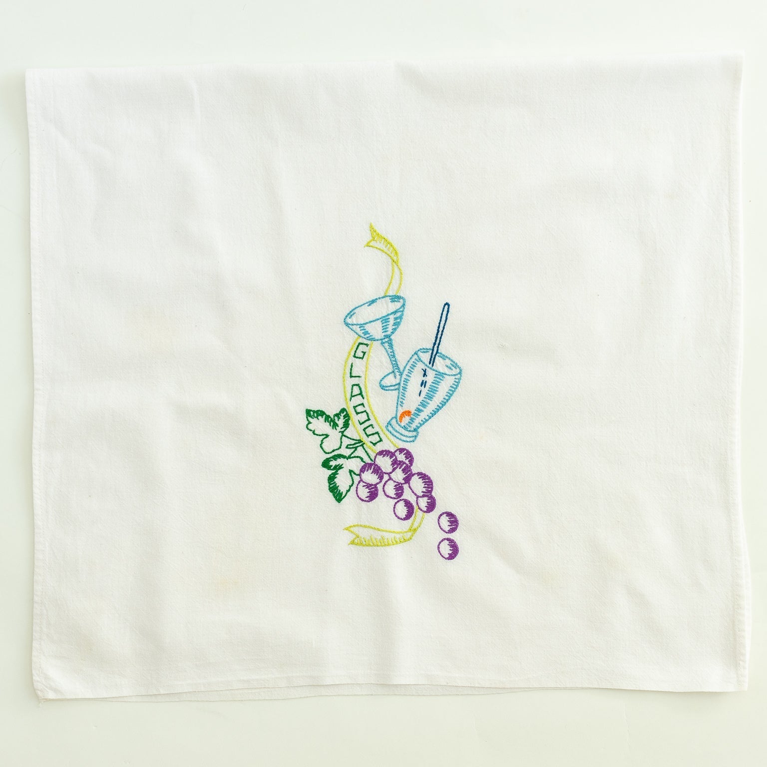 Set of Three Vintage Embroidered Kitchen Towels - Homekeep Studio