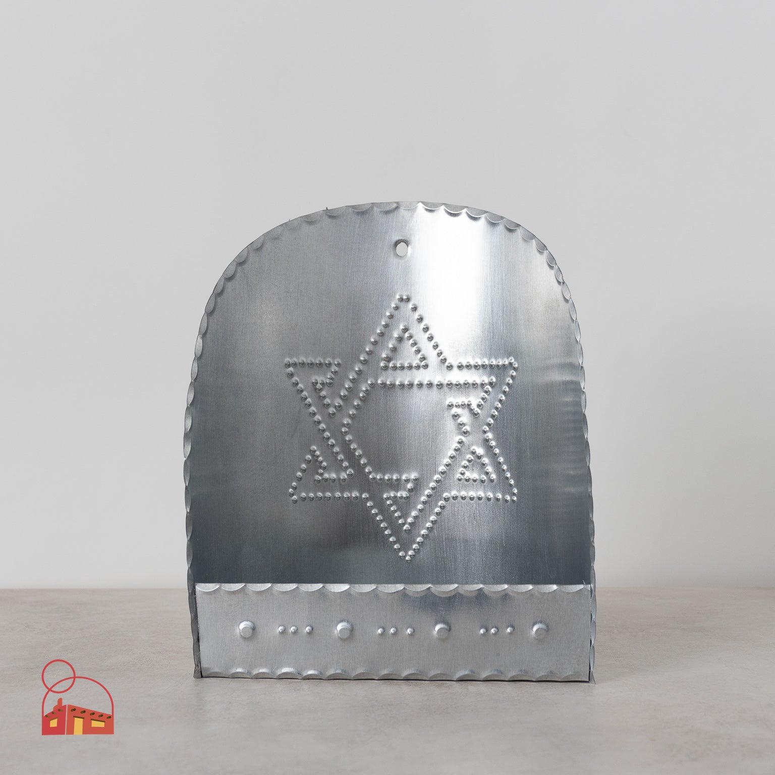 Star of David Curved Candleholder (Small Handcrafted Metal Candleholder with Interchangeable Inserts) - Homekeep Studio