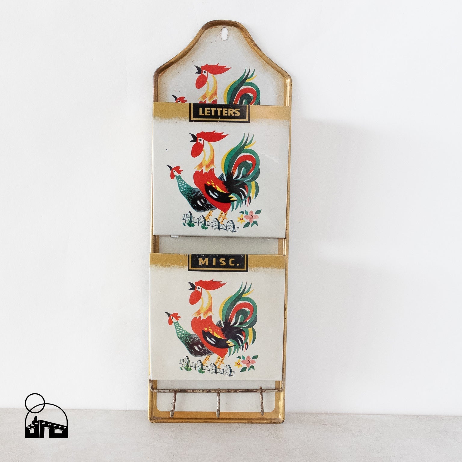 Vintage Rooster Wall Mail Holder - Homekeep Studio