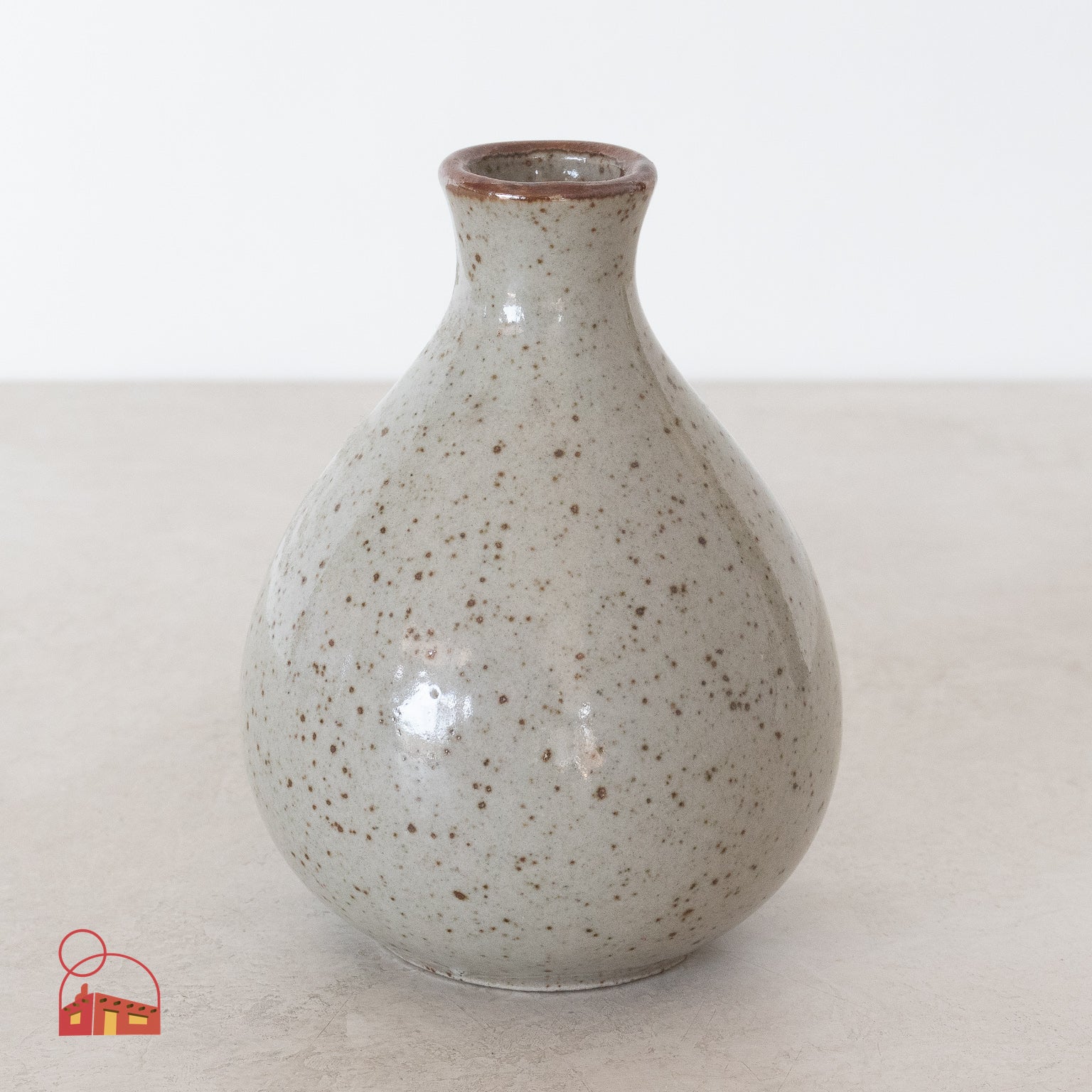 Vintage Takahashi Speckled Stoneware Vase - Homekeep Studio