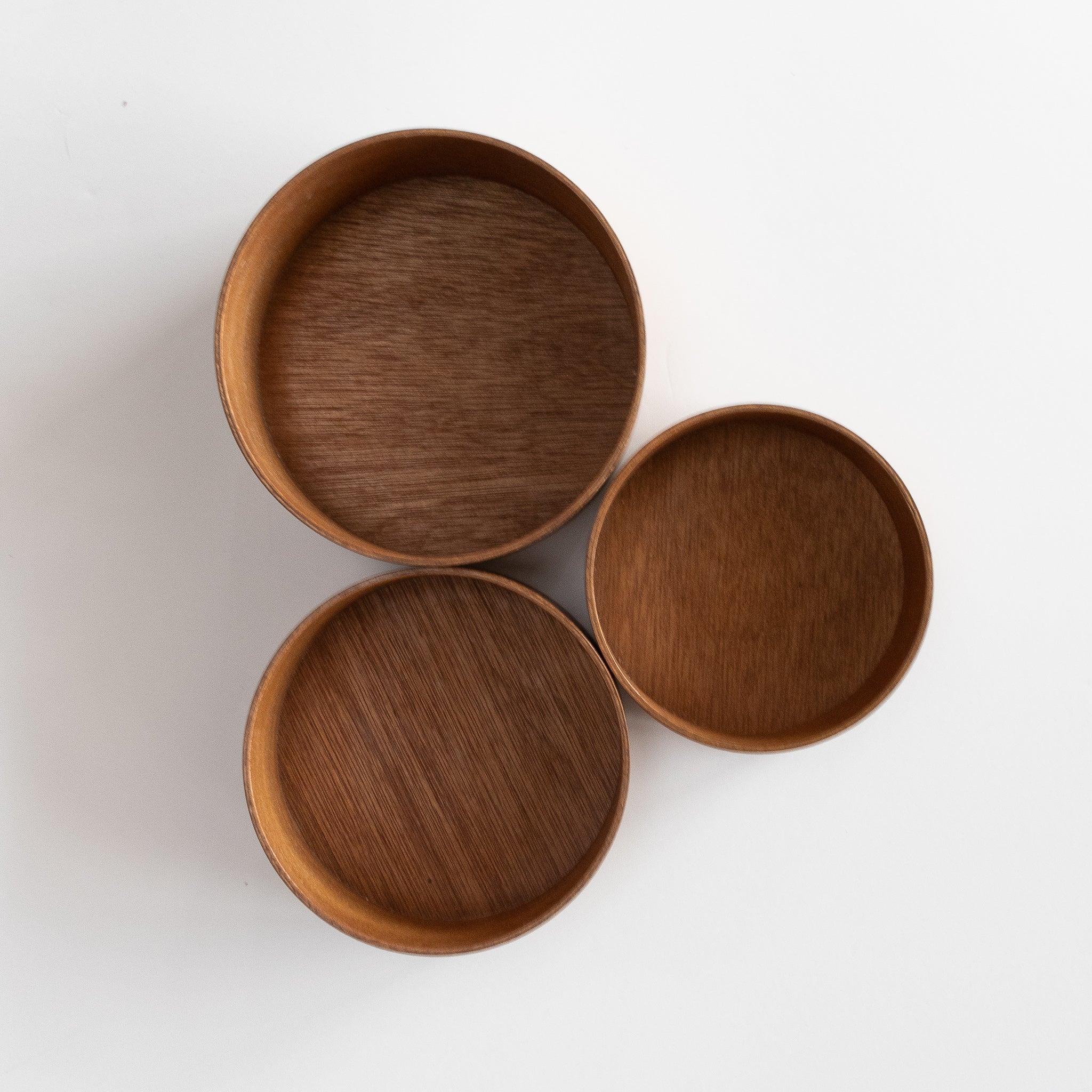 Vintage Wooden Snack Bowls Set - Homekeep Studio