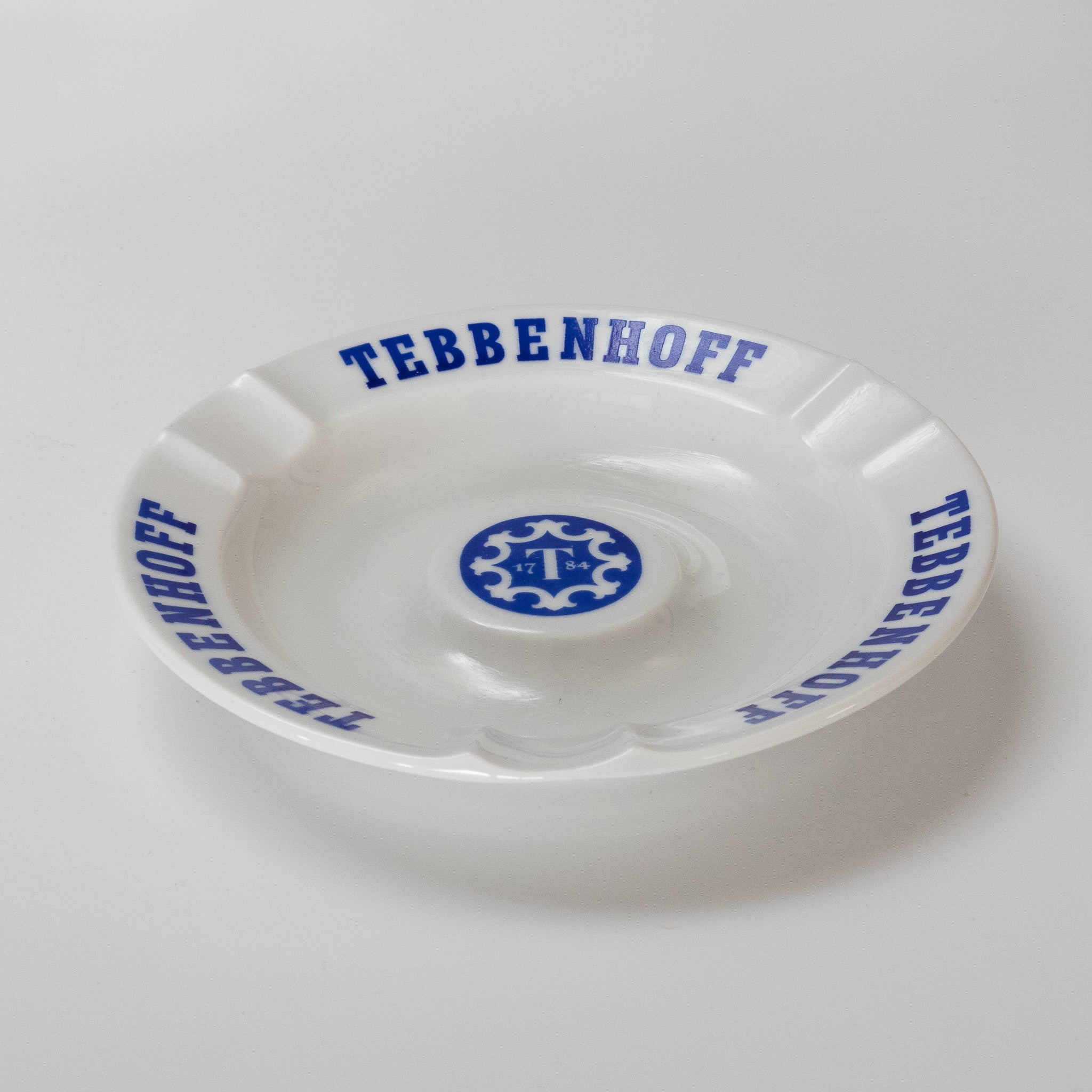 White Ceramic Tebenhoff 1784 Cigar Ashtray - Homekeep Studio