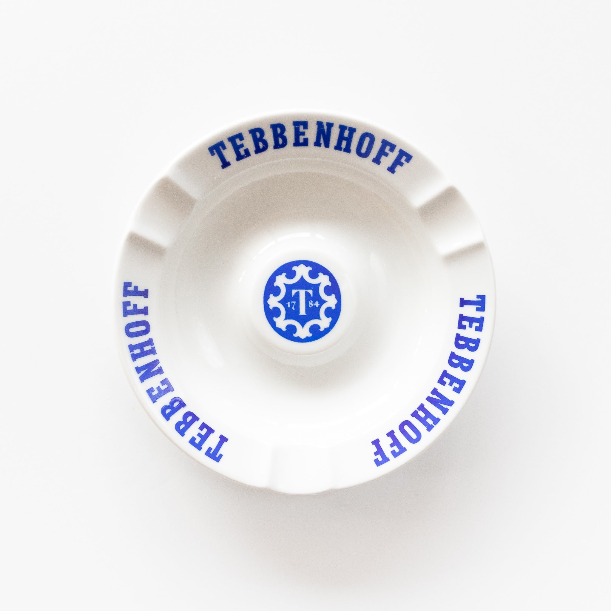 White Ceramic Tebenhoff 1784 Cigar Ashtray - Homekeep Studio