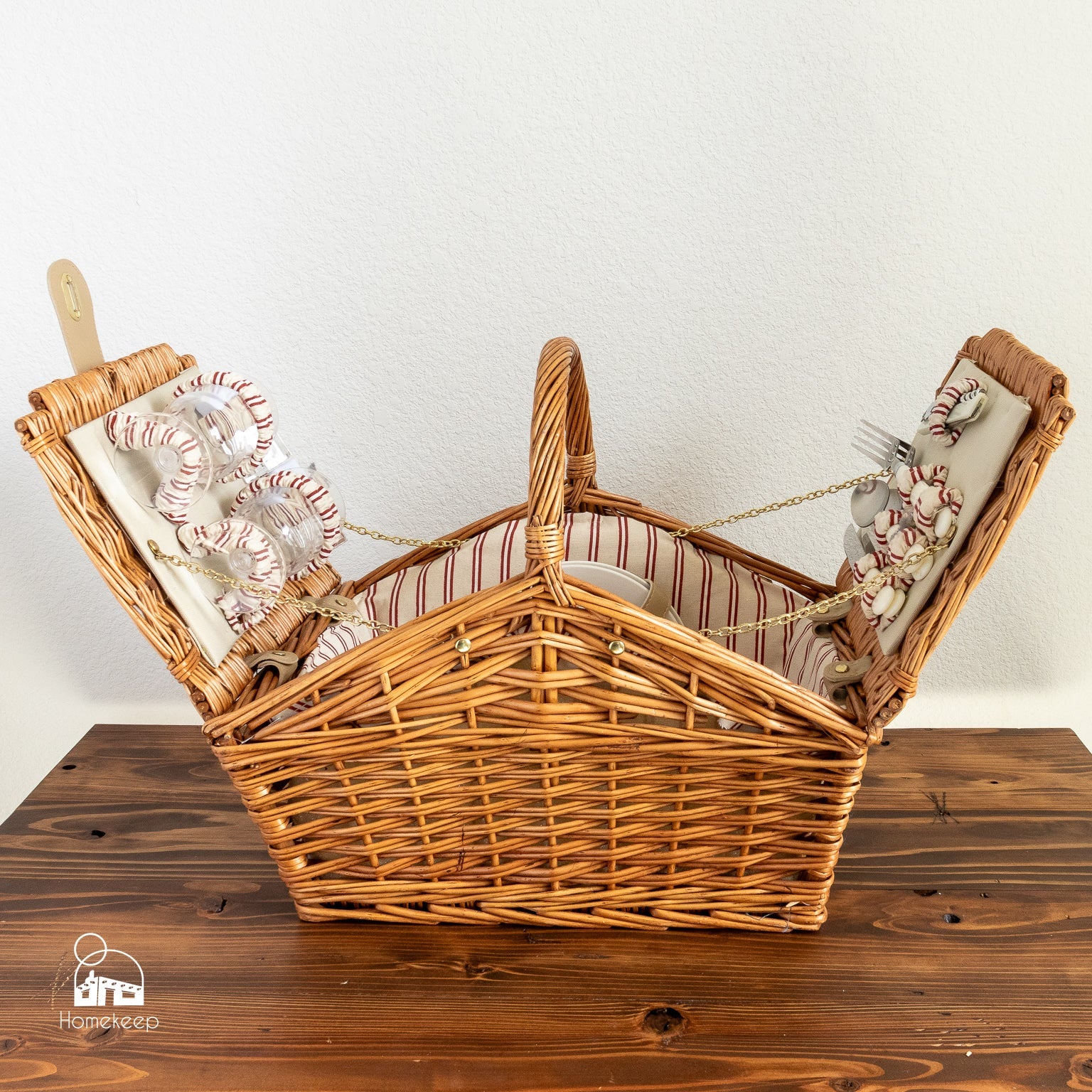 Wicker Picnic Basket for Two - Homekeep Market